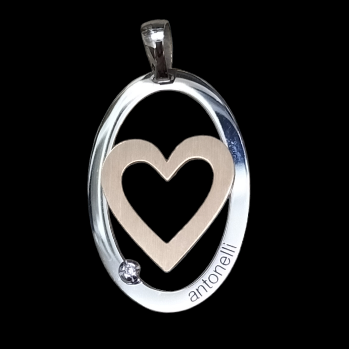 Penjoll or  groc i blanc 18 k. "Antonelli"